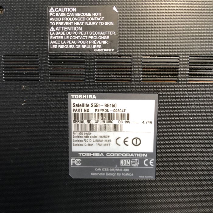 TOSHIBA SATELLITE S55T-B5150 робочий, Core i7 | 16 ГБ ОЗП | SSD 256 ГБ