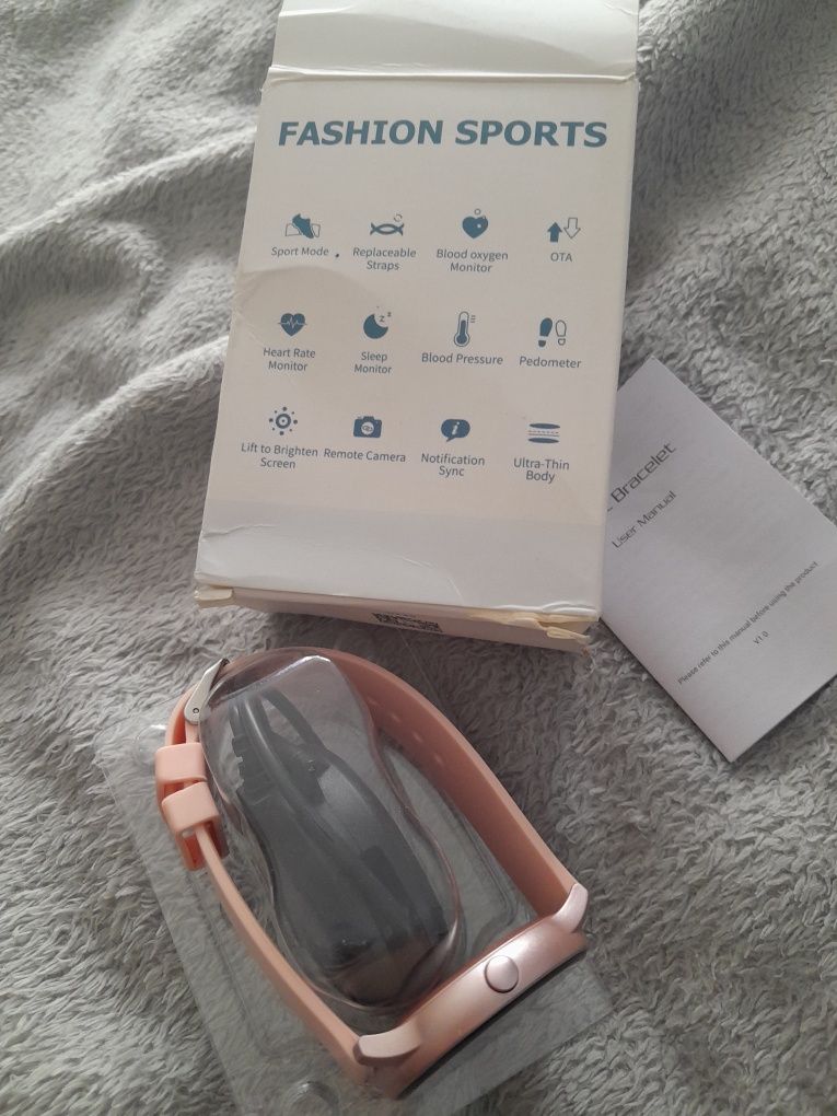 Smartwatch różowy jak nowh