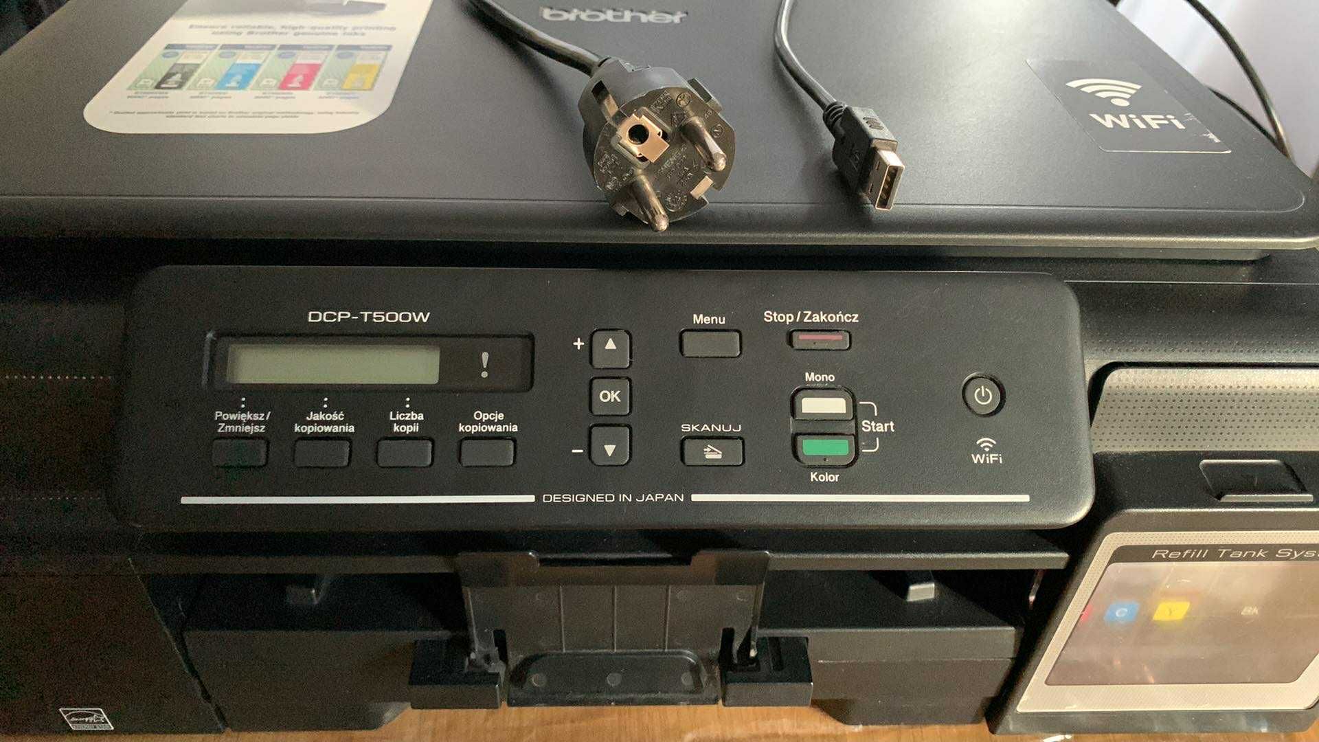 Drukarka atramentowa BROTHER DCP-T500W uszkodzona, na części