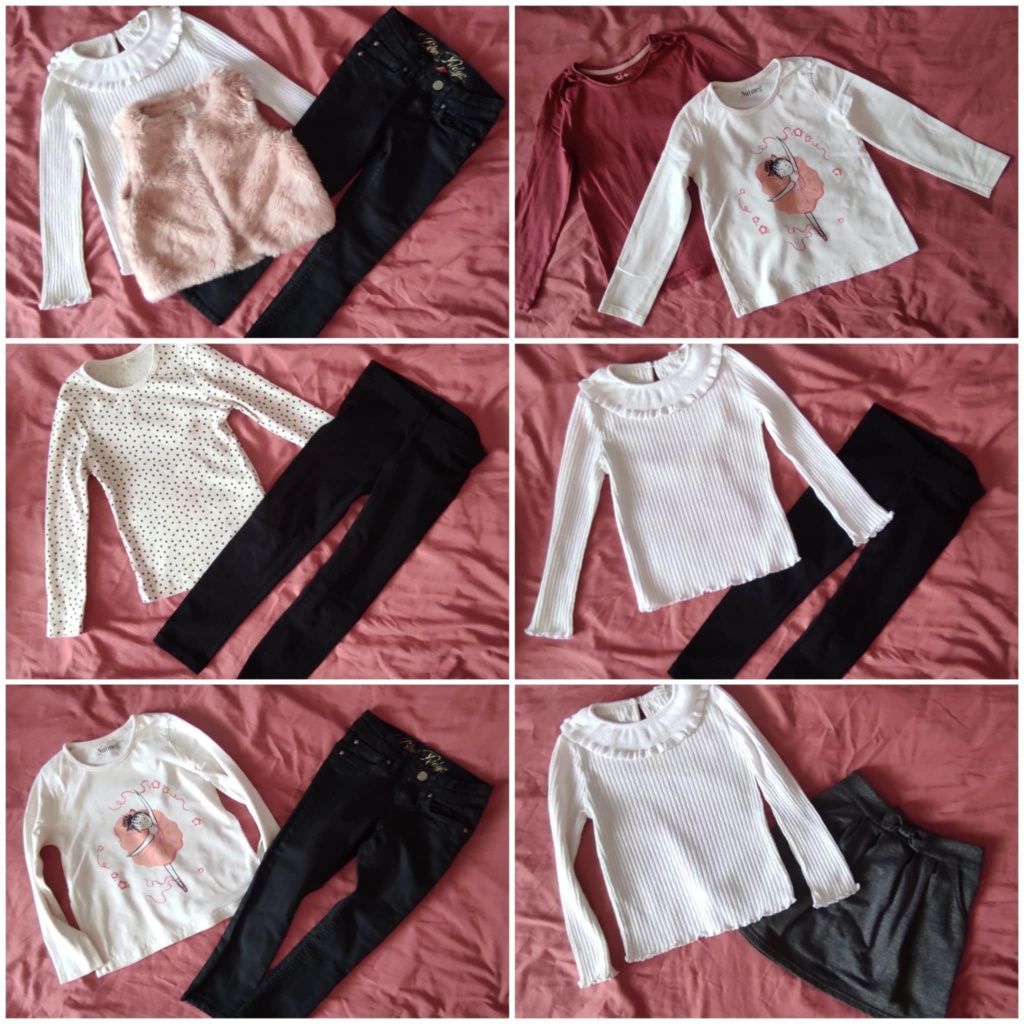Mega Paka 50szt dziewczynka 104-110 getry bluzki spódniczki H&M Next