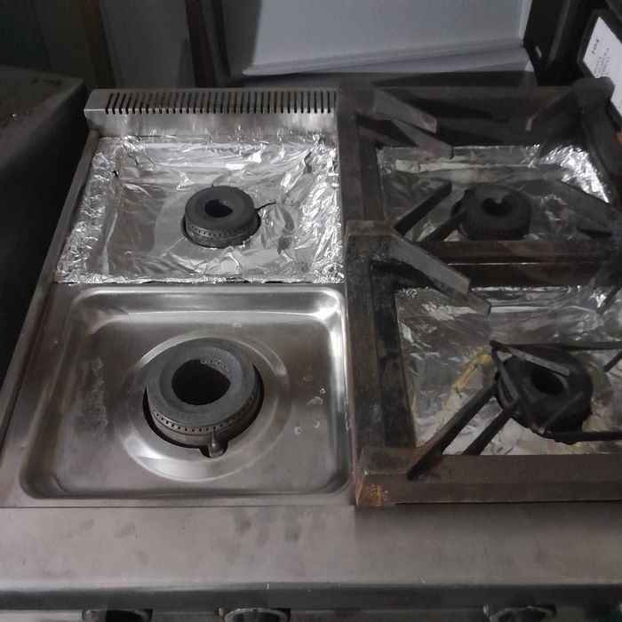 Tachos e panelas  cubas inox e fogão junex