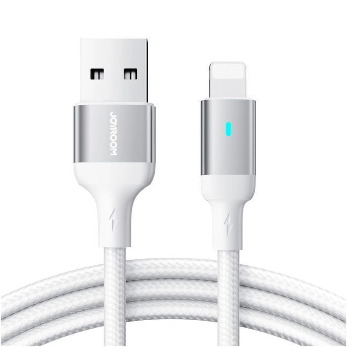 Joyroom kabel USB - Lightning 2.4A A10 Series 1,2m biały