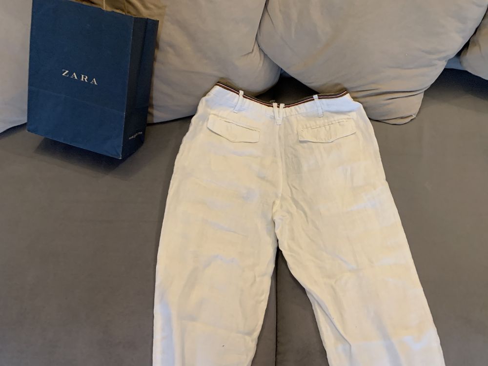 Мужские Белые  Хлопковые Штаны  Zara Denim ЗАРА(3499 грн)