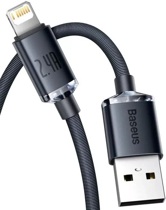 Кабель Baseus Crystal Shine USB-A Lightning 12w 2.4a 2м