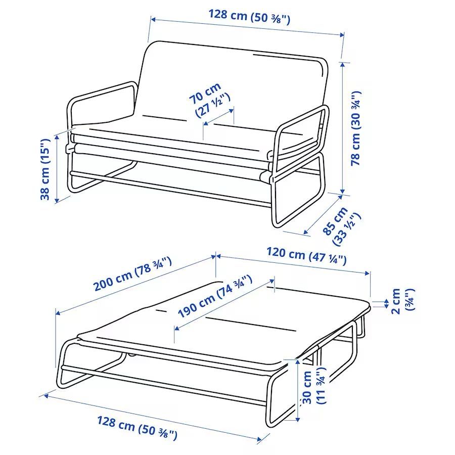 Sofa / cama cinza