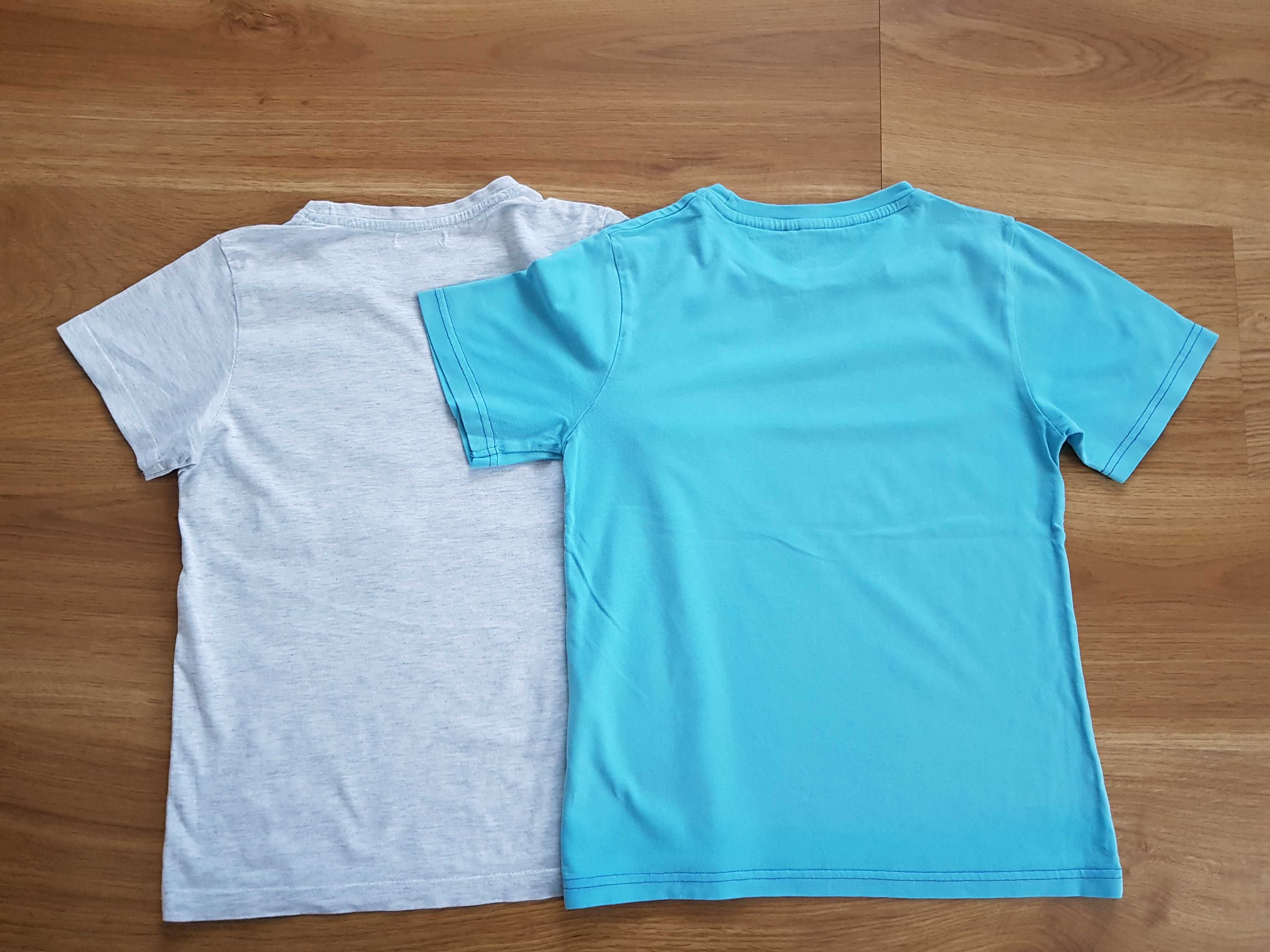 T-shirt szary i niebieski 110/116