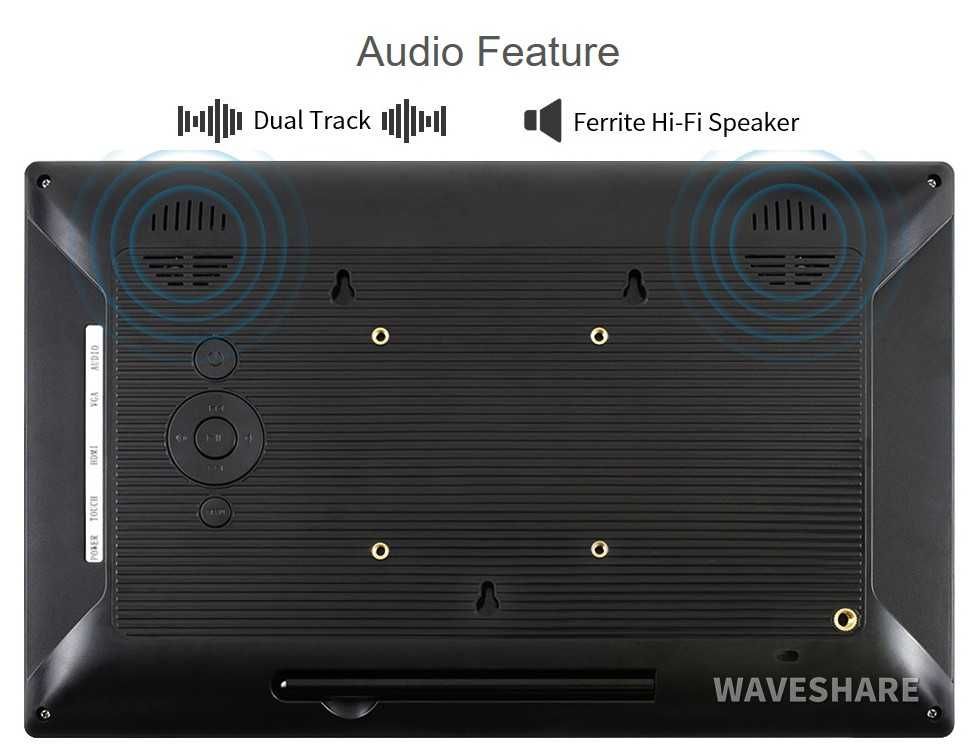 13.3" IPS HDMI сенсорний FullHD,звук,VESA, в корпусі від Waveshare 12v