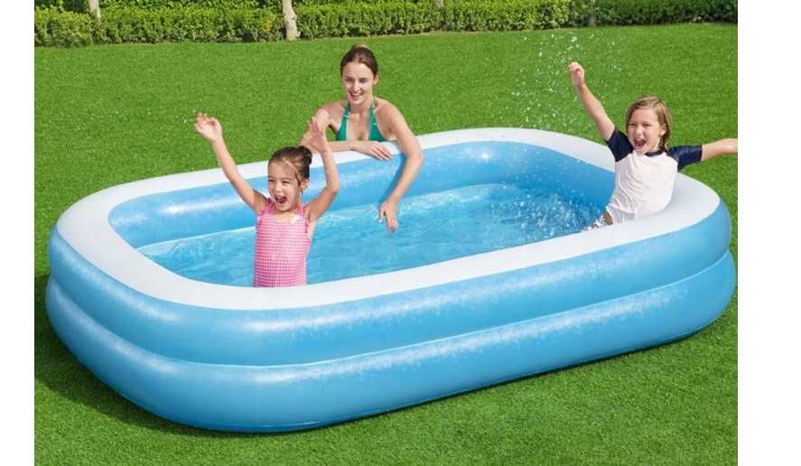 Basen dmuchany ogrodowy prostokątny 200x150cm duży rodzinny dla dzieci
