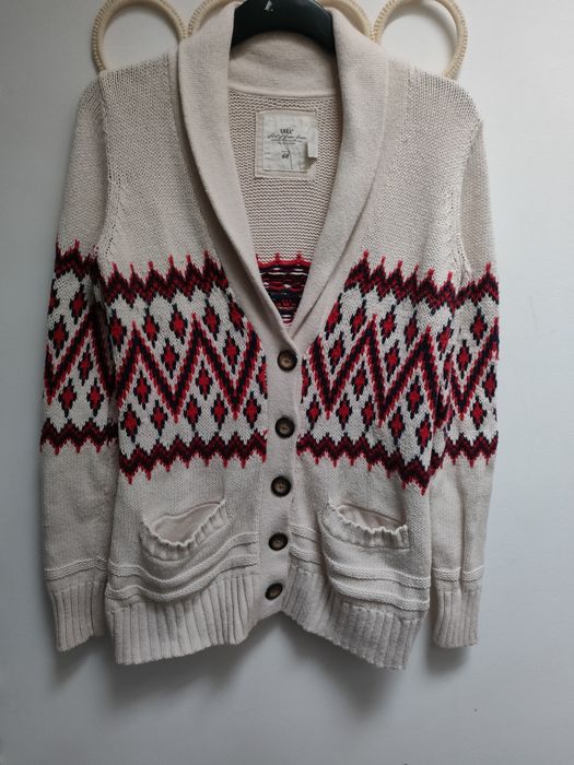 Sweter kardigan wełniany