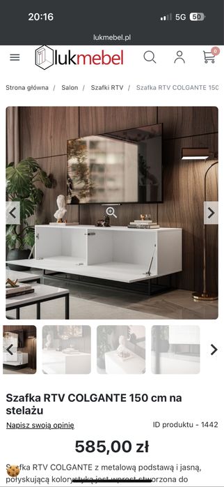 Szafka rtv oraz szafki nocne