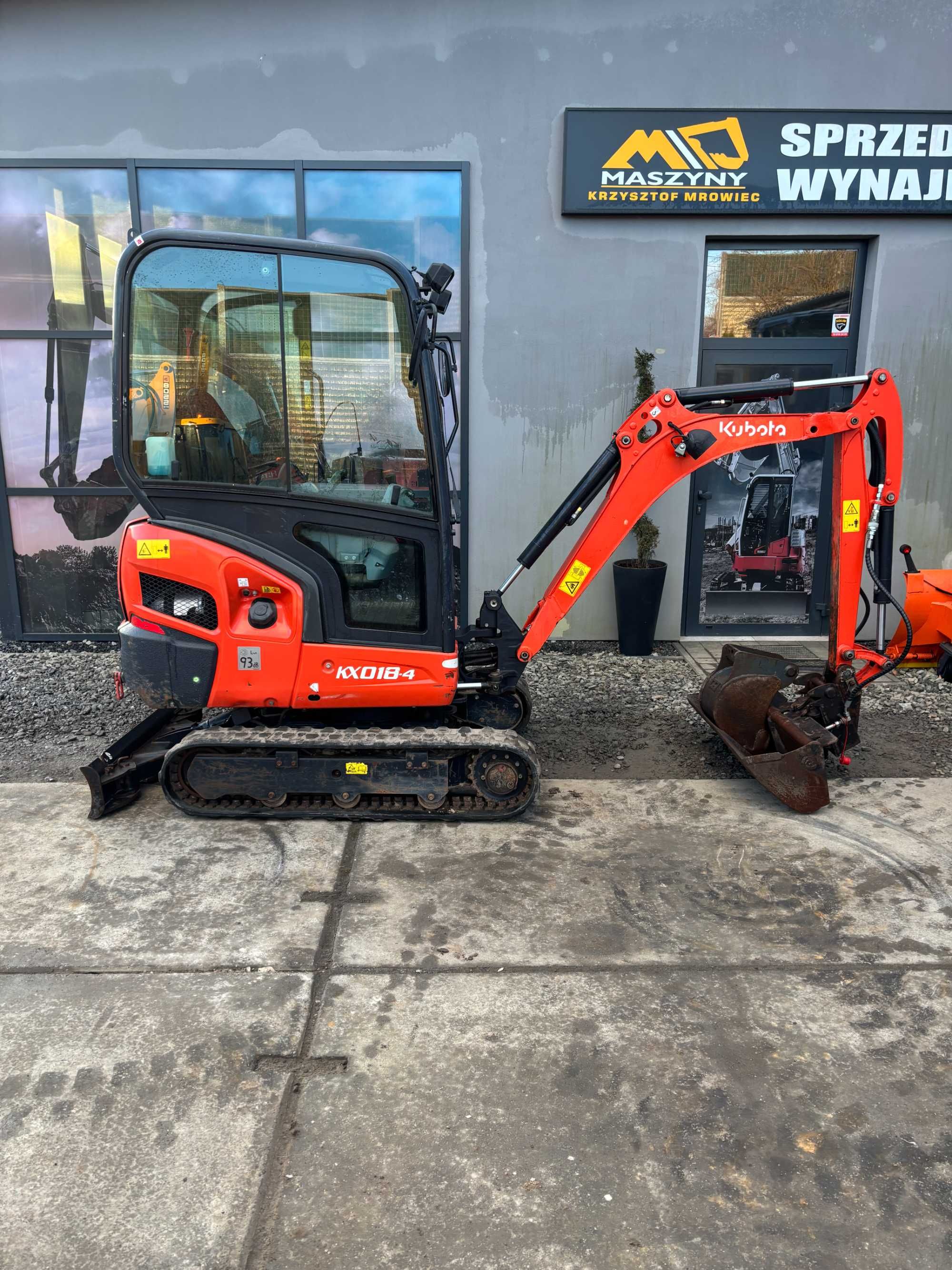 Minikoparka Kubota KX018-4 z 2021r szybkozłącze skarpowa uchylna sprow