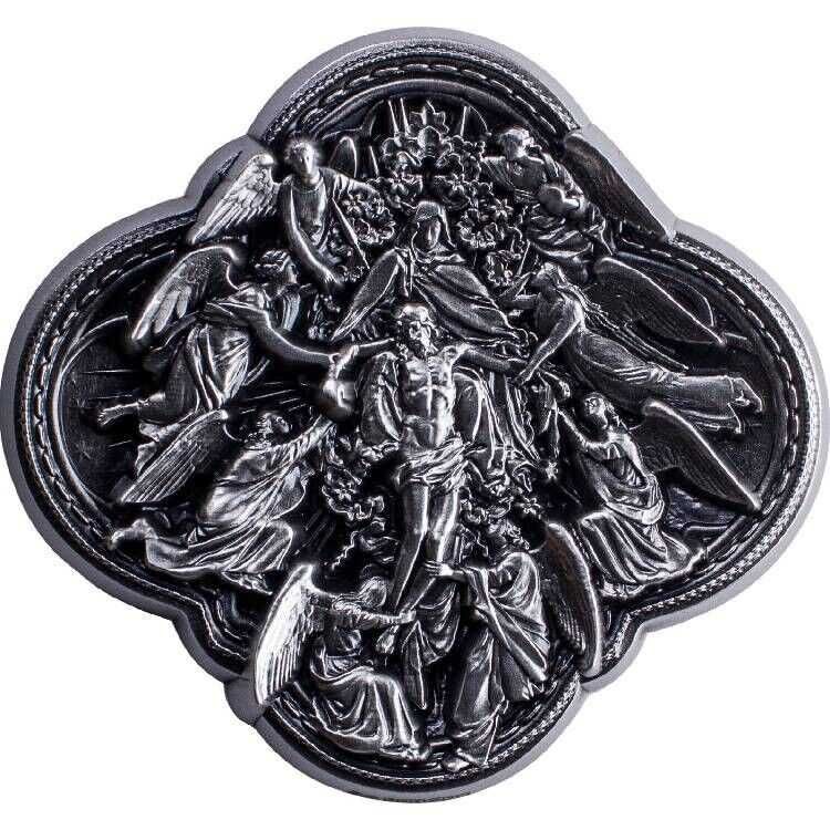 Серебряная монета 5 песет 1871 SDM (Испания, Амадей I) PIETA пьета