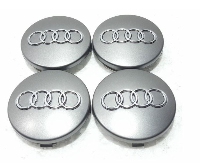 4x Dekielki Kapsle AUDI 60mm | A1 A3 A4 A5 A6 A7 A8 Q3 Q5 Q7