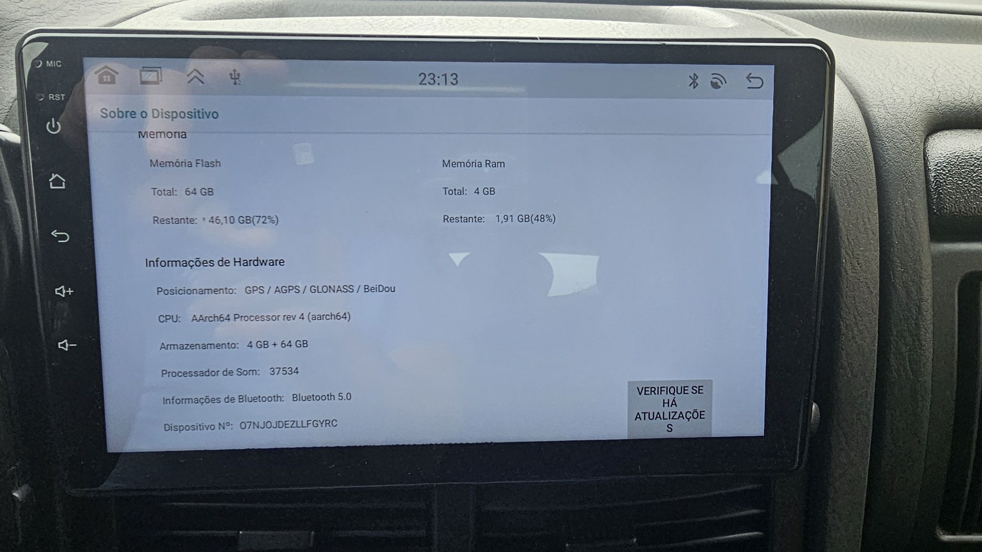 Rádio Android universal 9 in