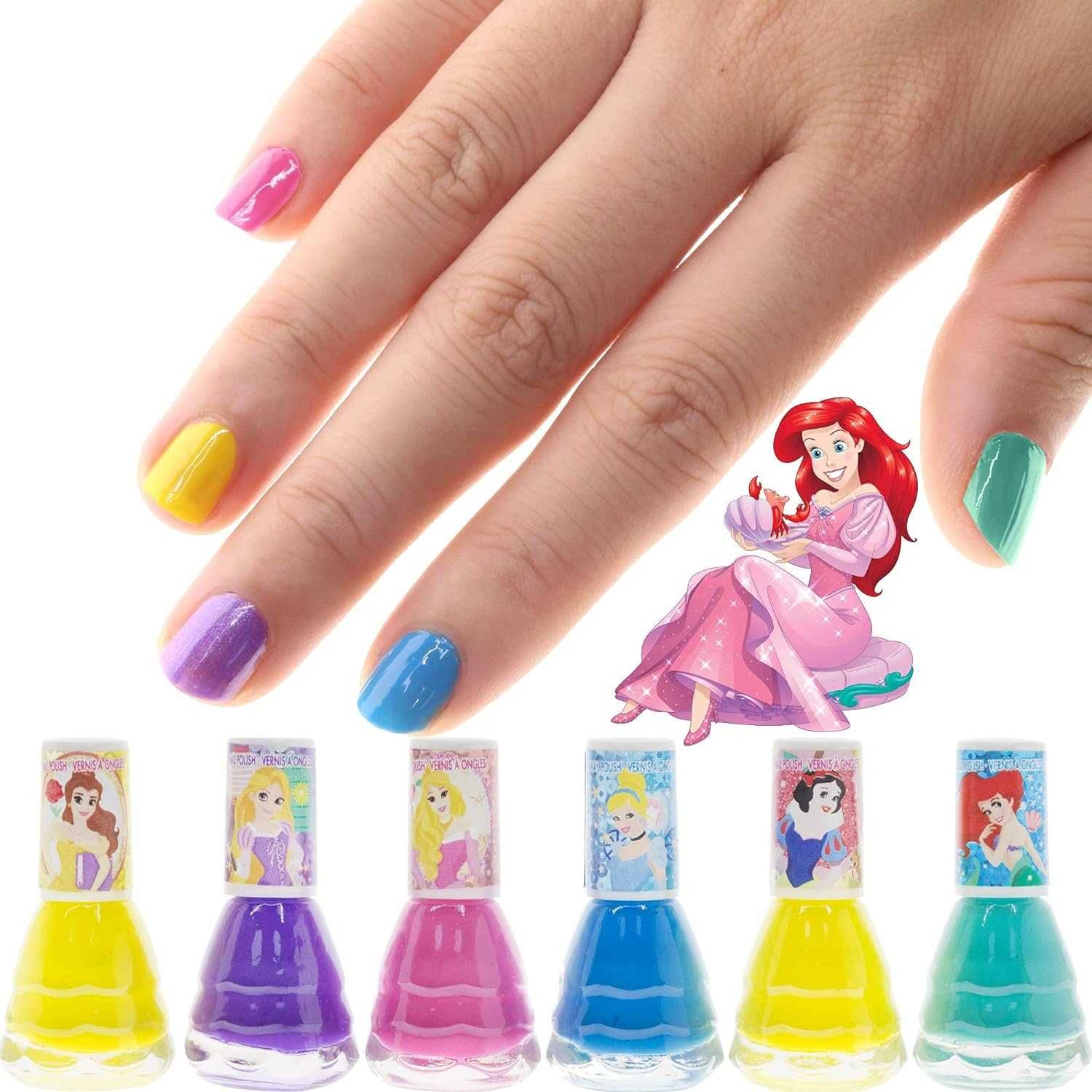 Набор лаки для ногтей Принцессы Дисней с 3 лет 18 штук Disney Princess