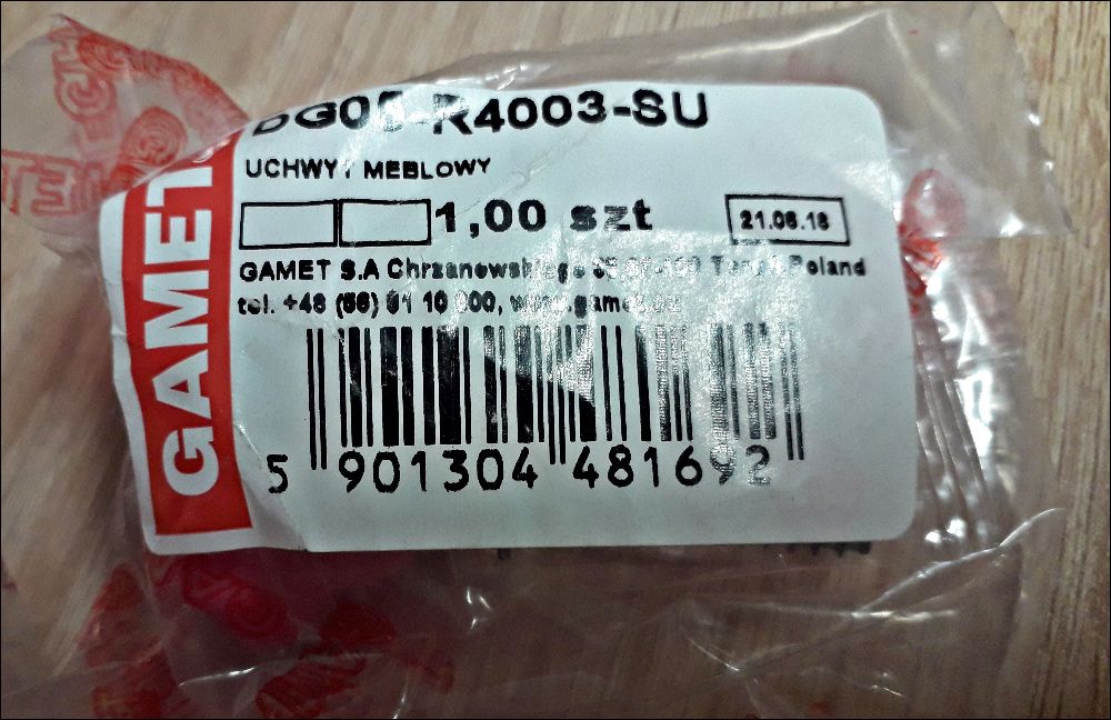 Uchwyty meblowe różowa żaba 2 szt, nowe