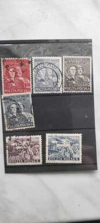 Zestaw polskich znaczków pocztowych