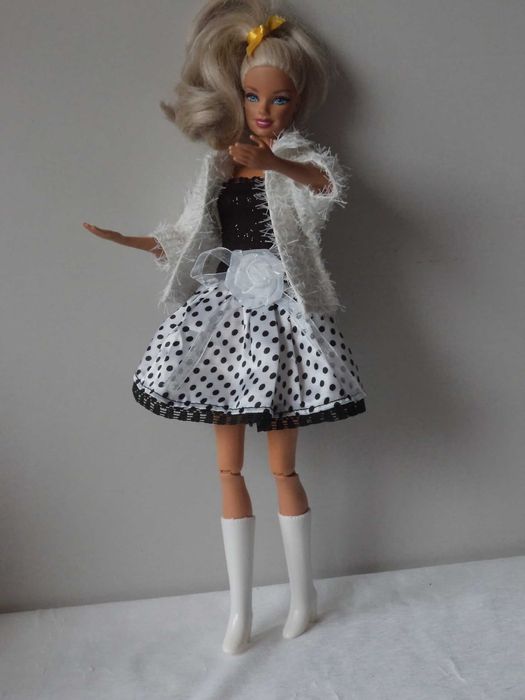 Ubranka dla lalki Barbie - Żakiet, sukienka, majteczki, kozaki !!!