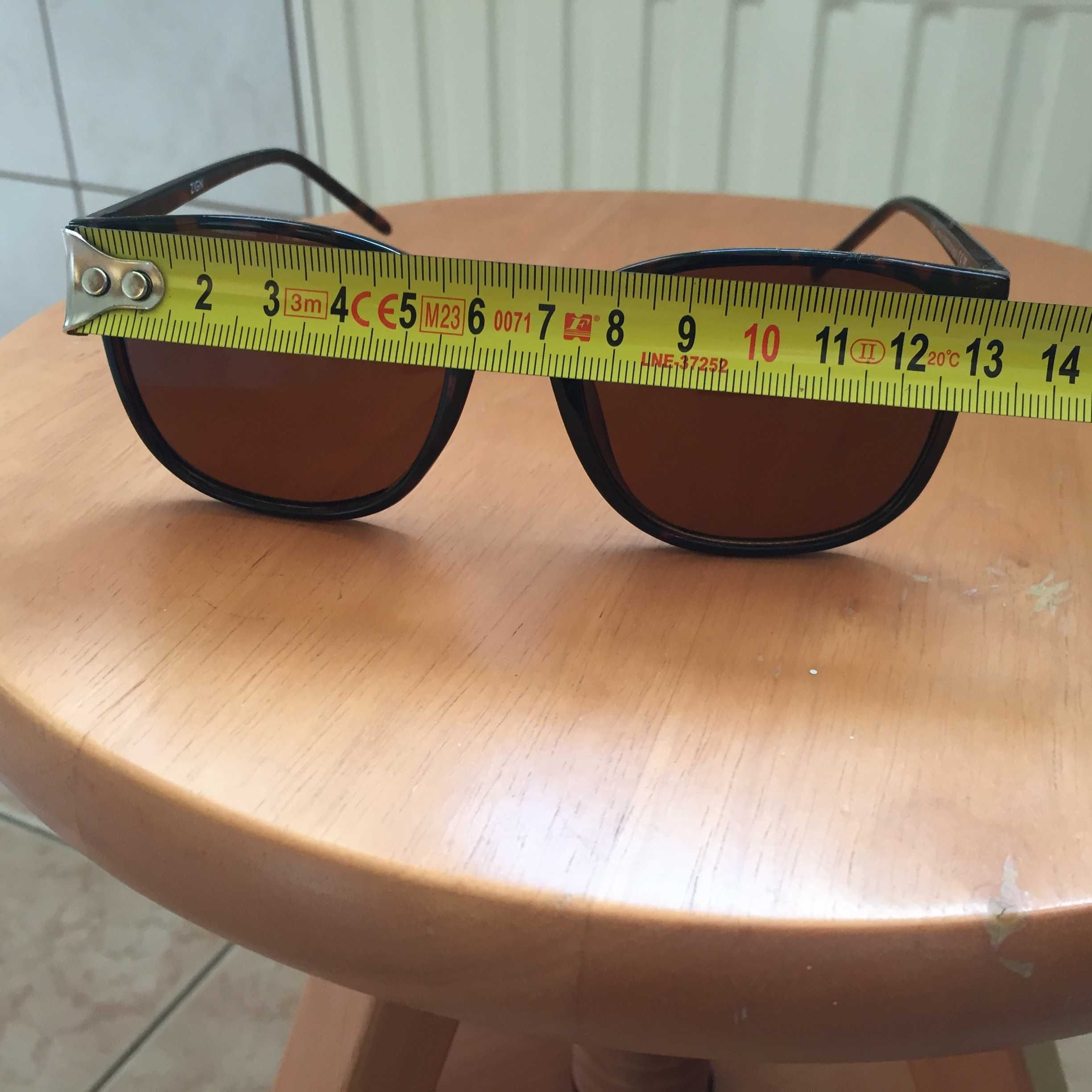 Nowe brązowe okulary przeciwsłoneczne Unisex Zing