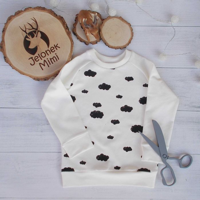 Nowa bluza dresowa dziewczęca handmade rozmiar 104