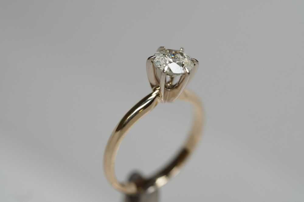 Pierścionek z brylantem 1 CT H Si2 Certyfikat HRD 3x Excellent Tiffany