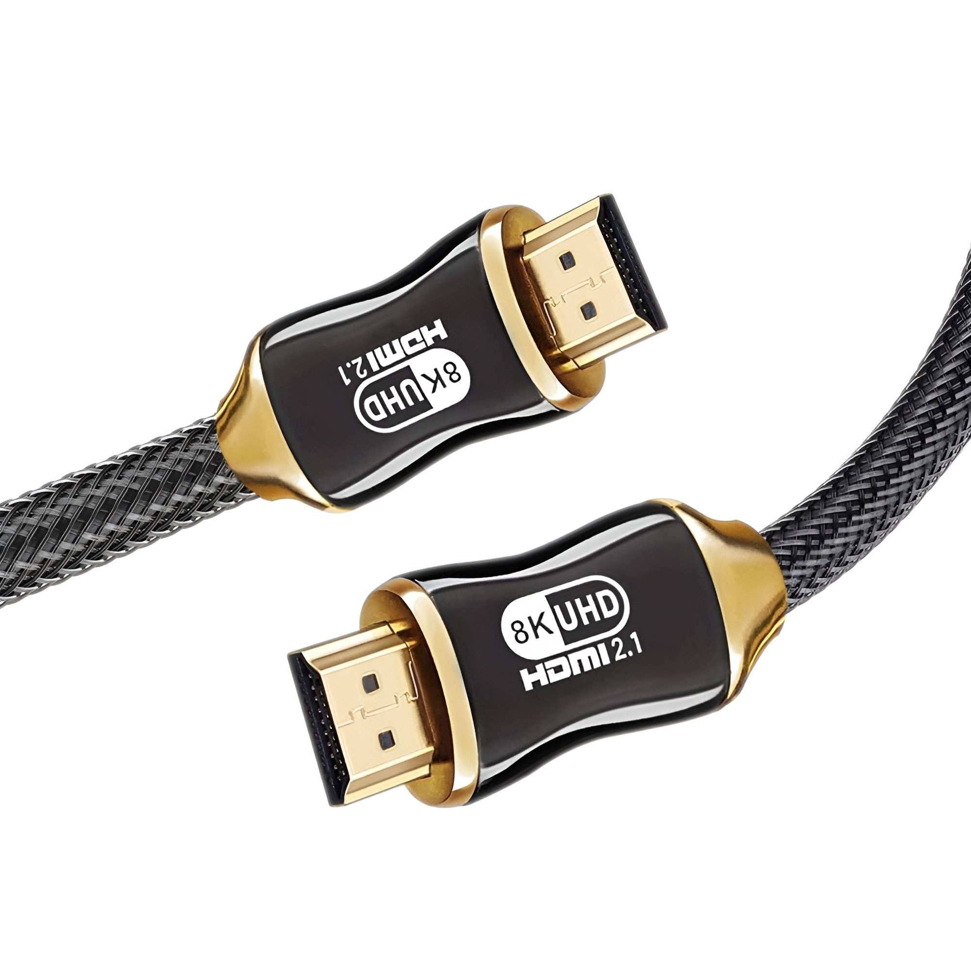 Kabel przewód HDMI 2.1  2 m  8k 60hz 4k 120hz HQ gold  High Speed 48