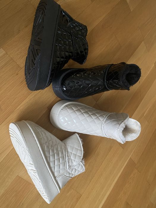 Лакові жіночі угі на  платформі 35-36-37