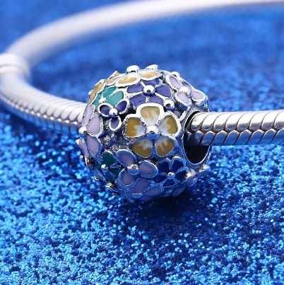 Charms Do Pandora Zawieszka Koralik Kwiaty Bukiet Kwiatów Flowers S925