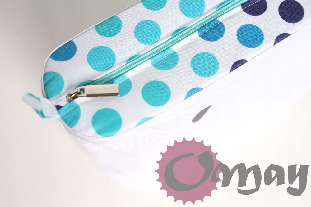 organizer OBAG MINI groszki grochy turskus mięta wkład OMAY