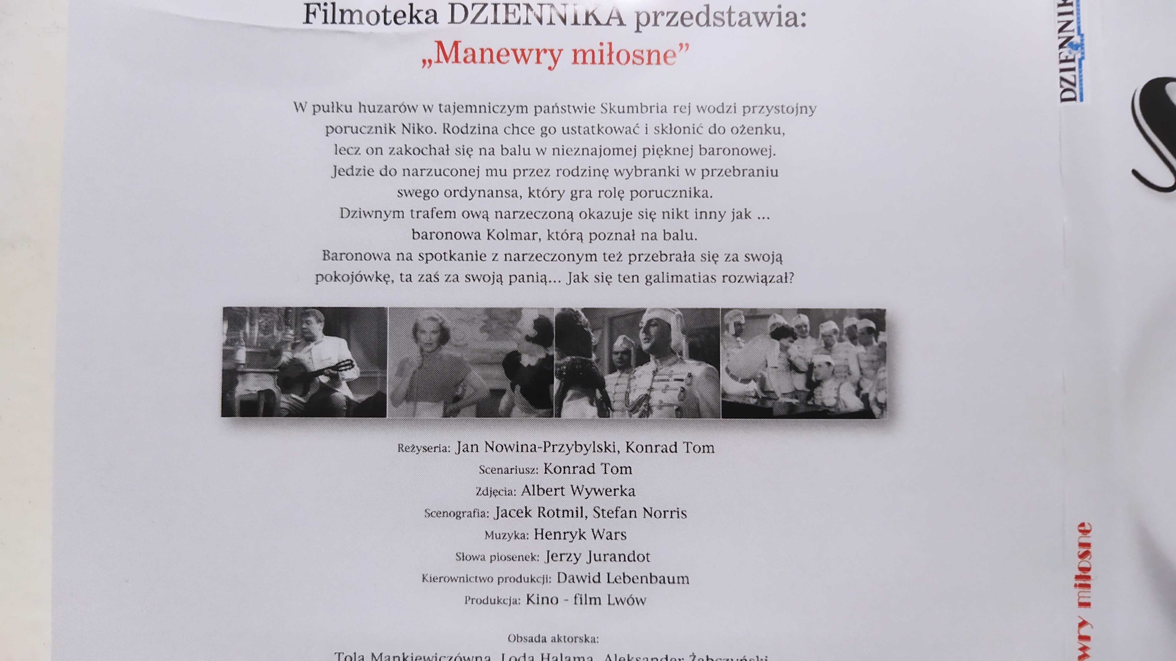 Stare kino 2/4 Manewry Miłosne Żabczyński Mankiewiczówna Dziennik