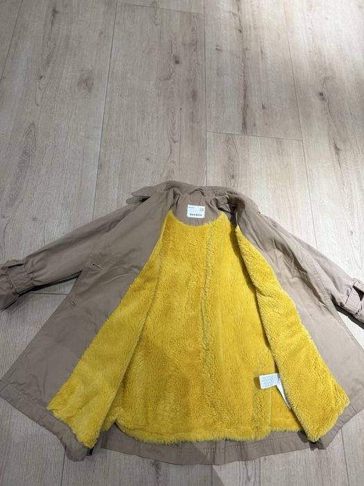 Утеплений тренч плащ для дівчинки Zara 6-7 116-122см