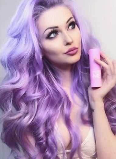 Doczepiane włosy clip in pastelowy fiolet 65 cm 8 tresek
