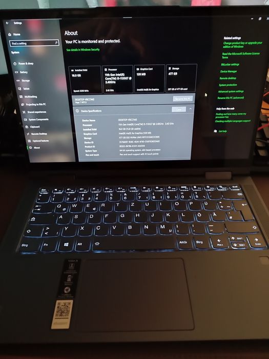 Lenovo Yoga 7i 2 em 1 conversível