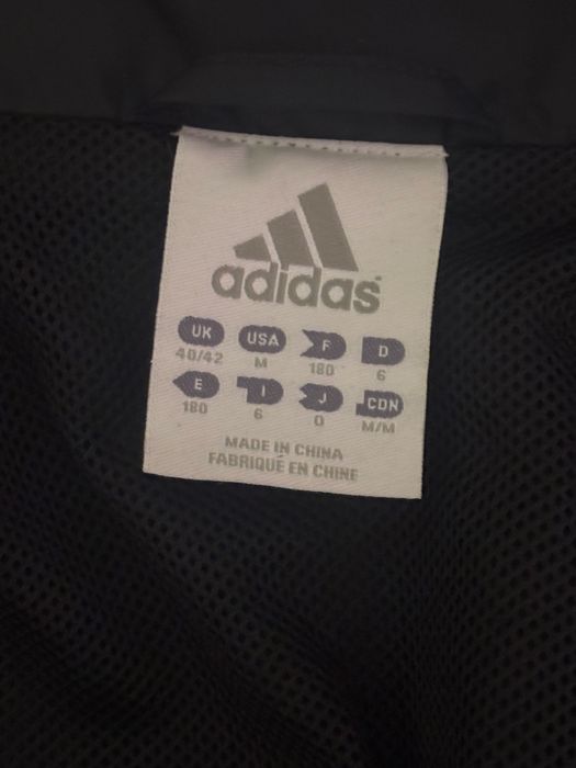 Klasyczna kurtka wiatrówka Adidas – oversize M - czarna