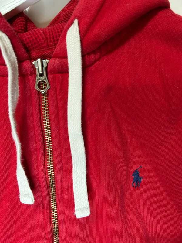 Ralph Lauren bluza rozpinana męska czerwona z kapturem L