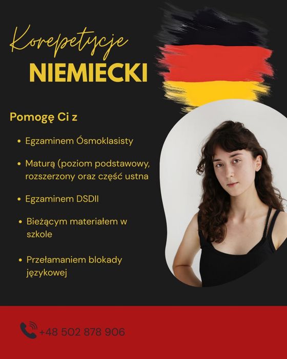 KOREPETYCJE NIEMIECKI, doświadczona korepetytorka, Łódź