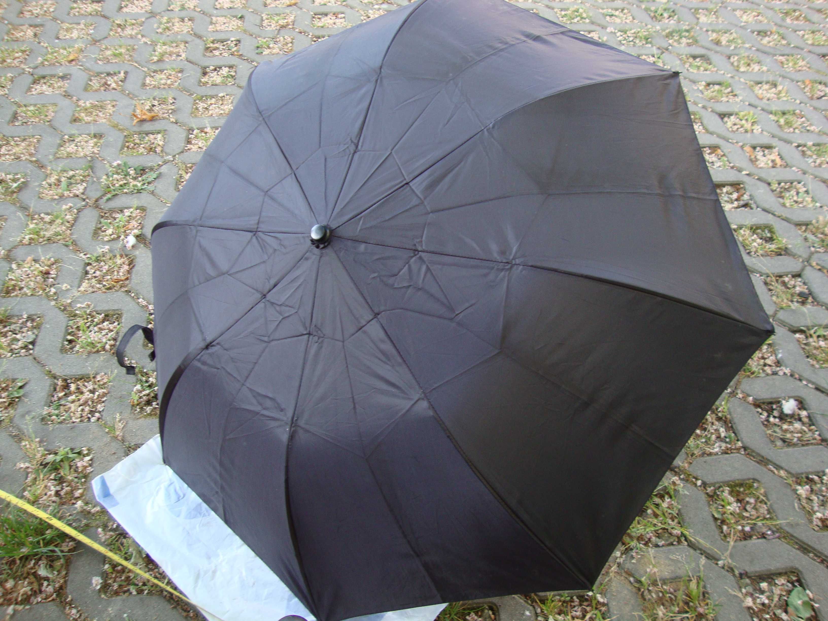 parasol; parasolka do torebki; sprawna;  dł ok 40 cm; czasza ok 84 cm