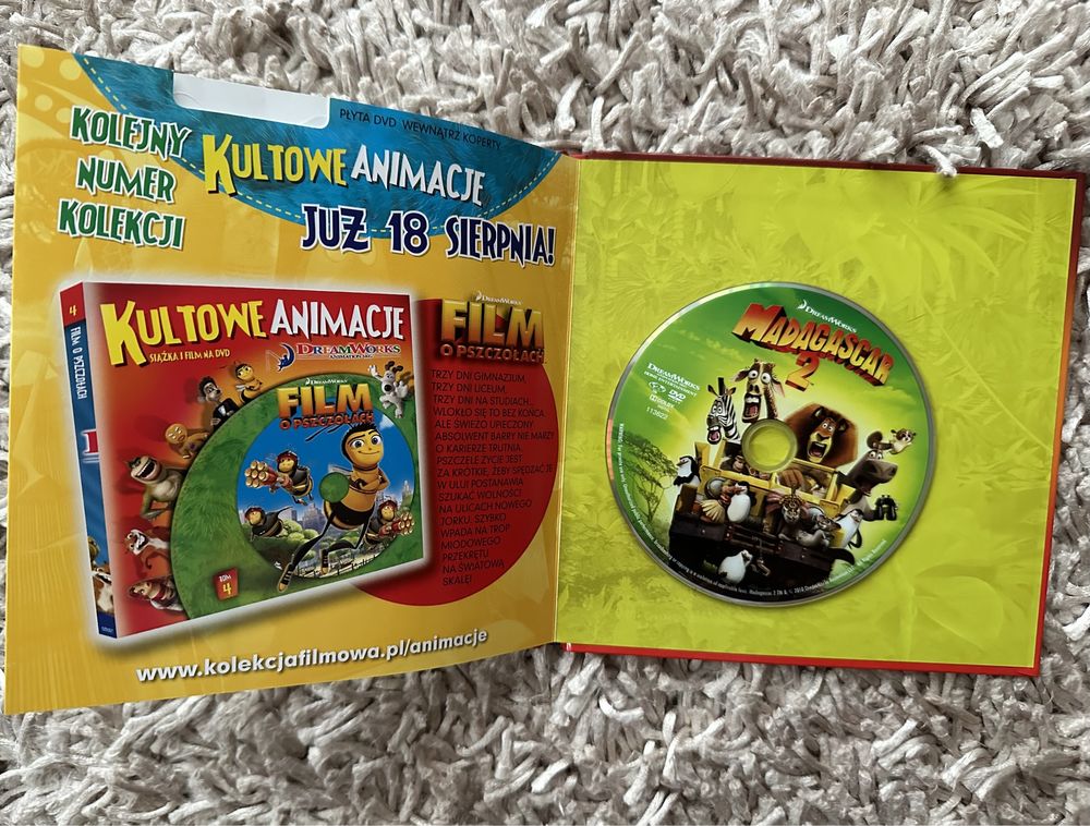 Książka i film na DVD „Madagaskar 2”