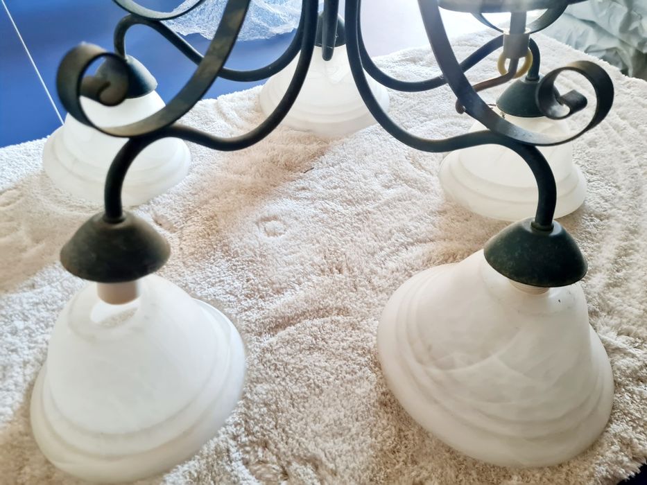 Lampa wisząca, pięcioramienna