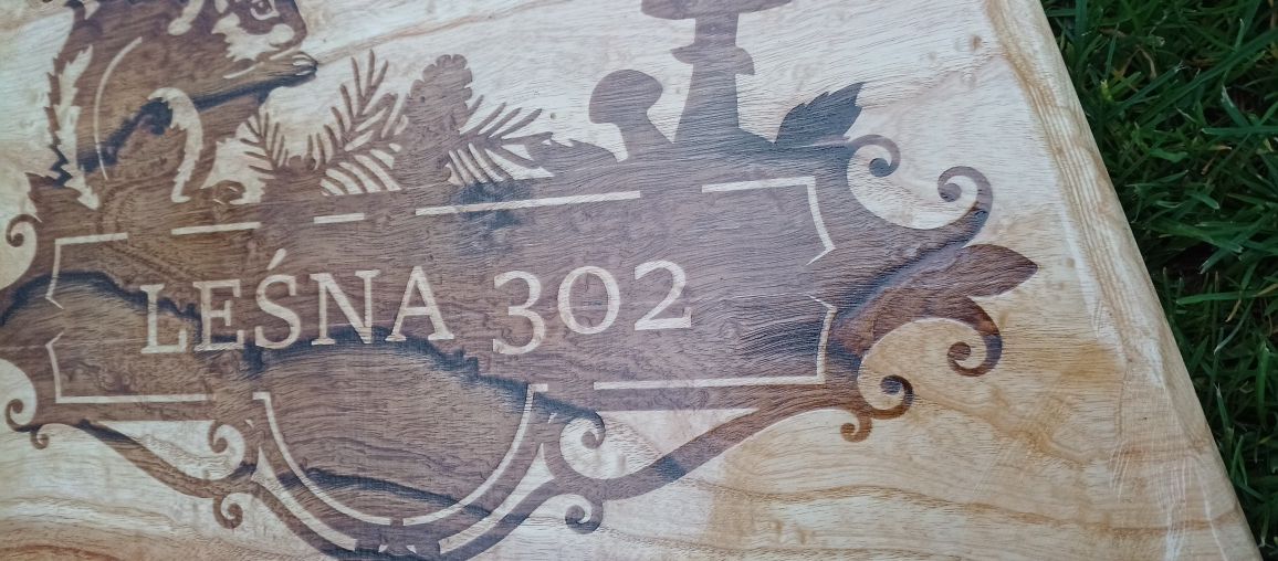 Tabliczka adresowa drewniana