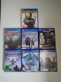 Gry PS4 GoW Ragnarok, Horizon, The last of us, Assassin's Creed