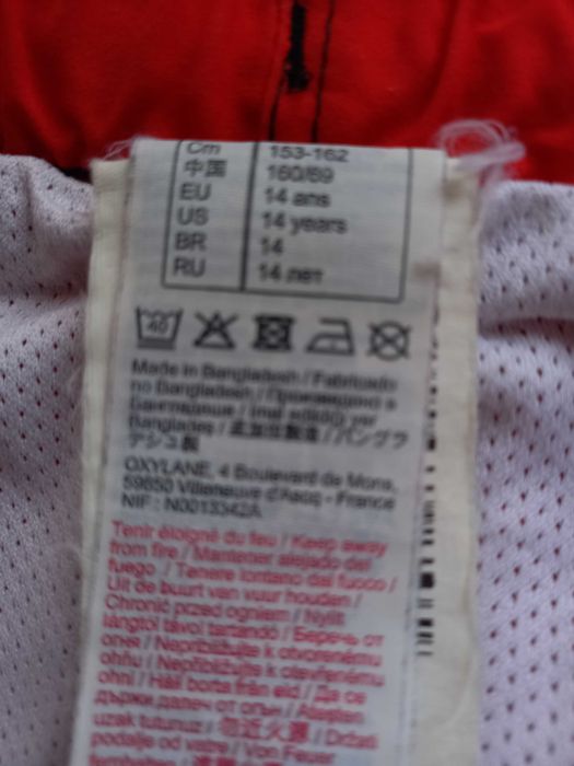 Calções de praia vermelho 14 anos