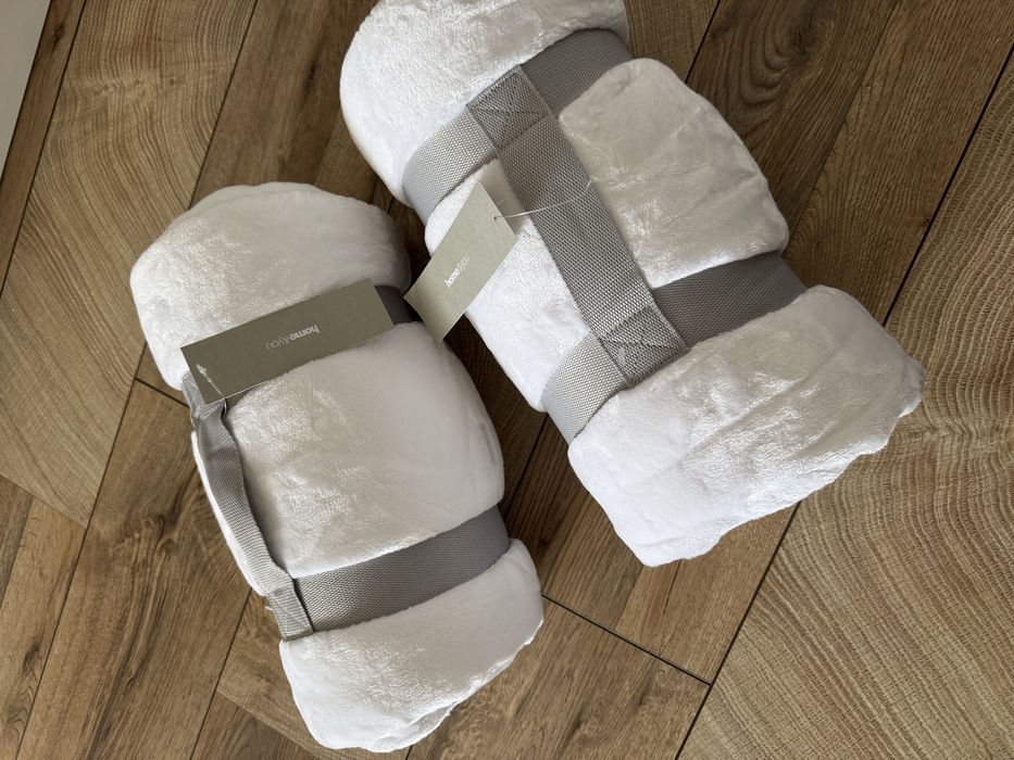 Home&you koc polarowy floss bialy  150x200 / 2sztuki
