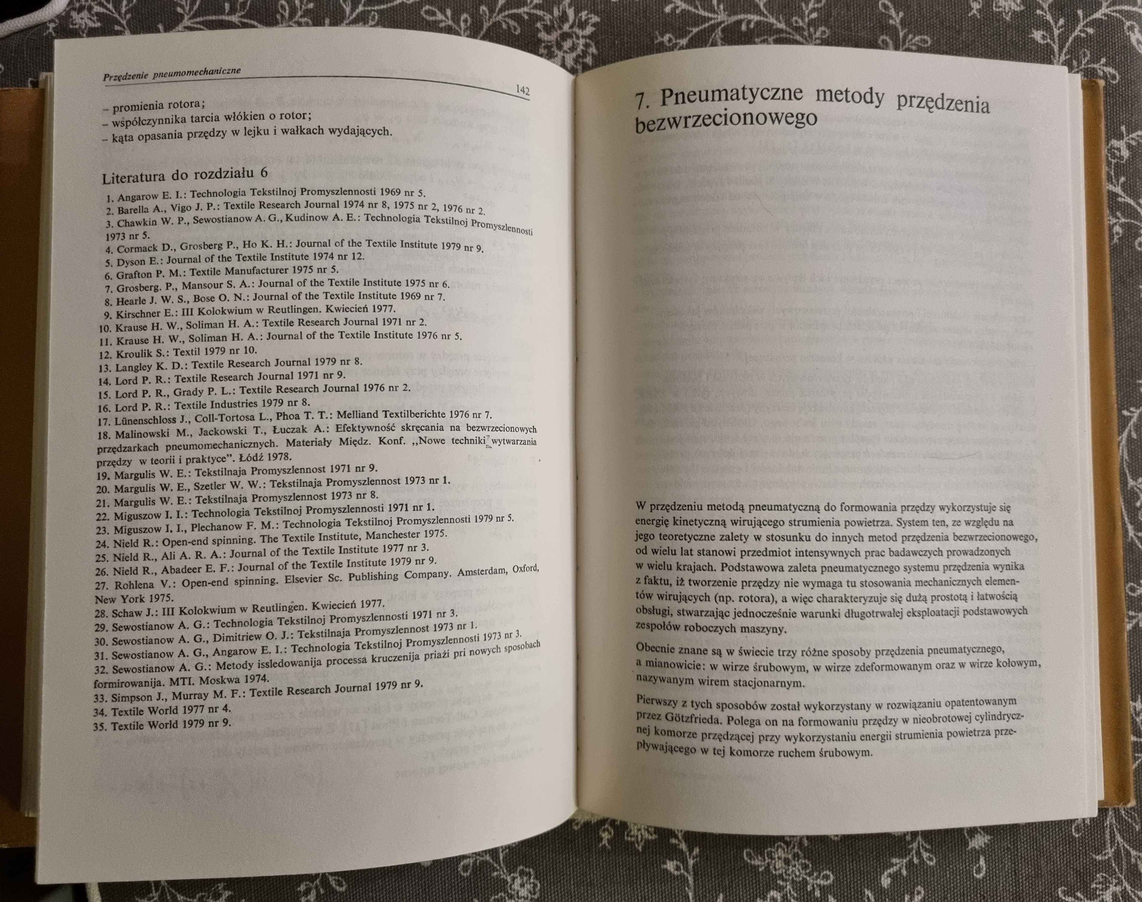 Bezwrzecionowe systemy przędzenia 1983 rok