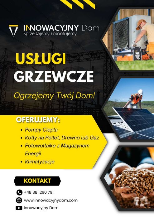 Instalacje grzewcze kotły pompy wod-kan rekuperacja fotowoltaika