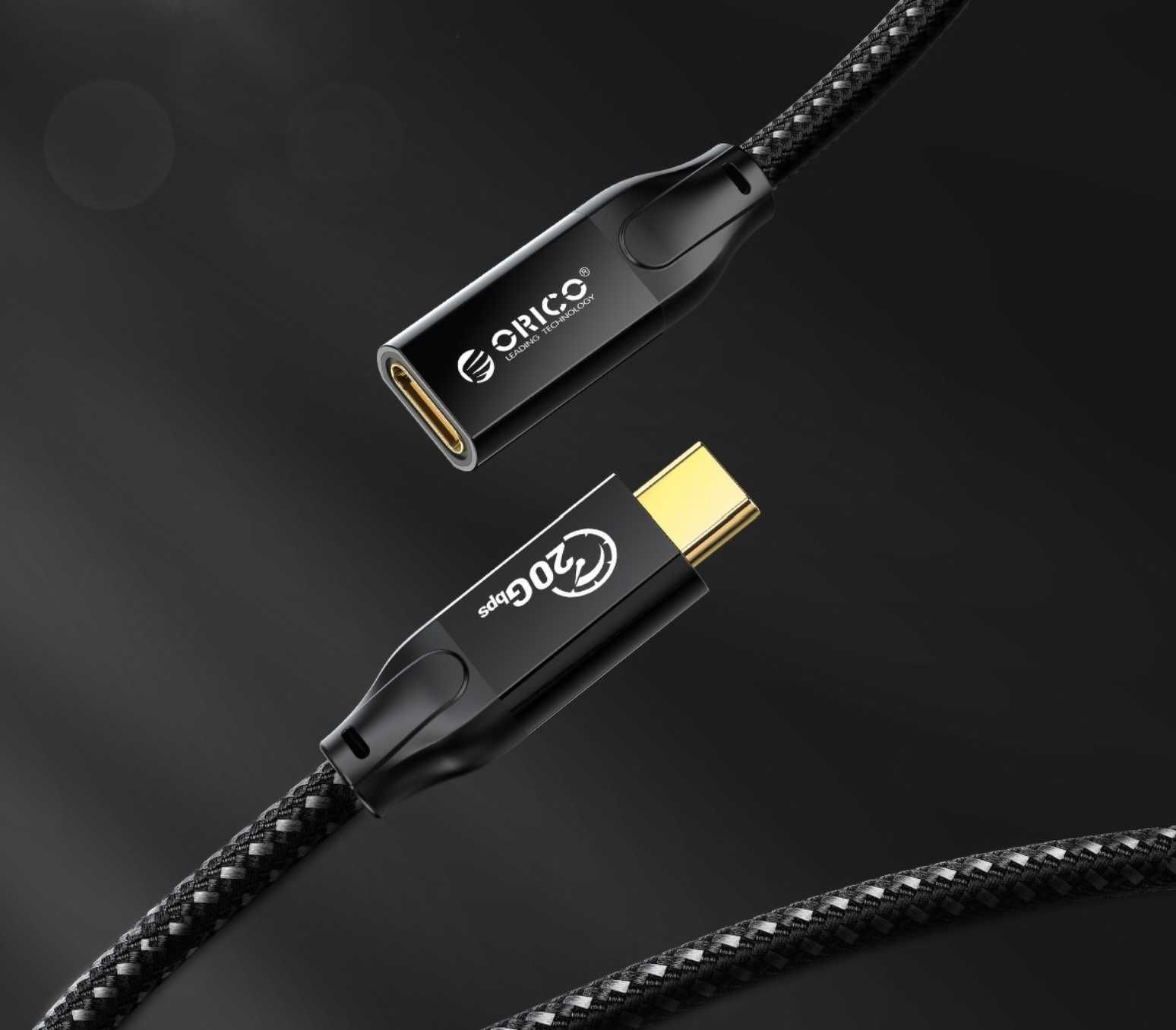 Orico Kabel Przedłużacz USB-C 1m 3.2 Gen2 20 Gb 4K 100W