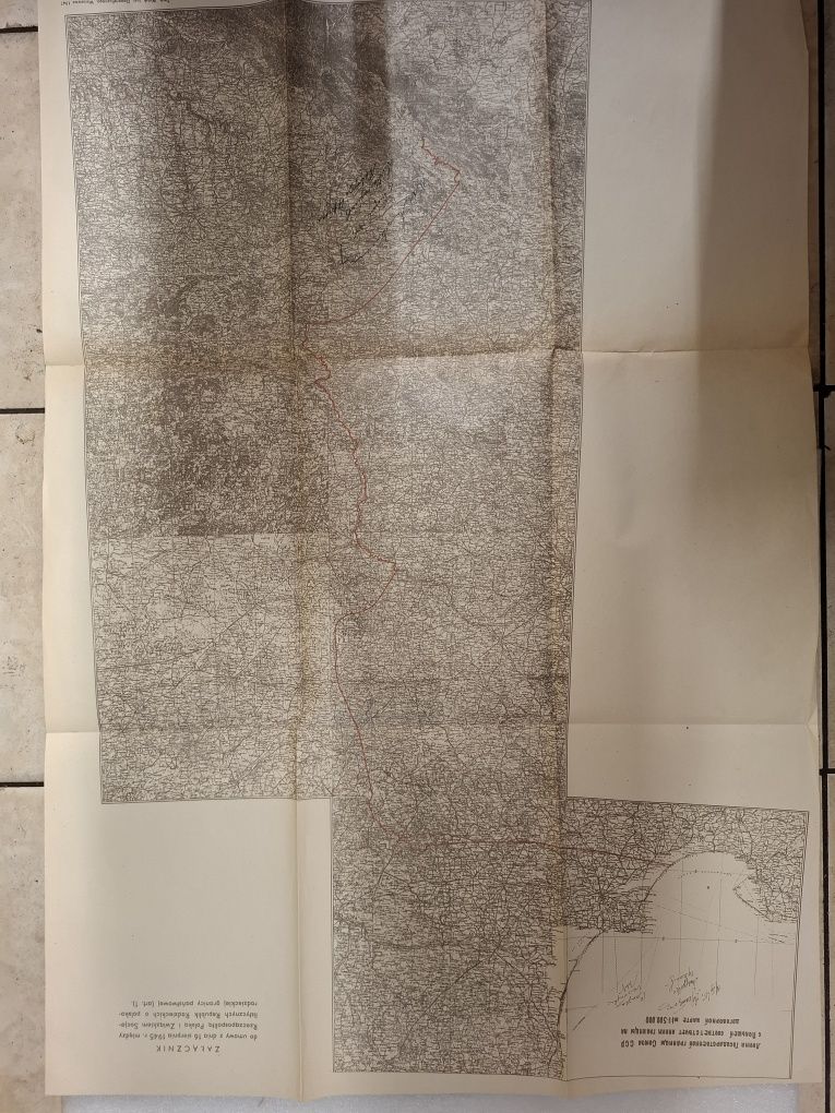 Załącznik mapa da umowy z 16.08.1945. PL-ZSSR