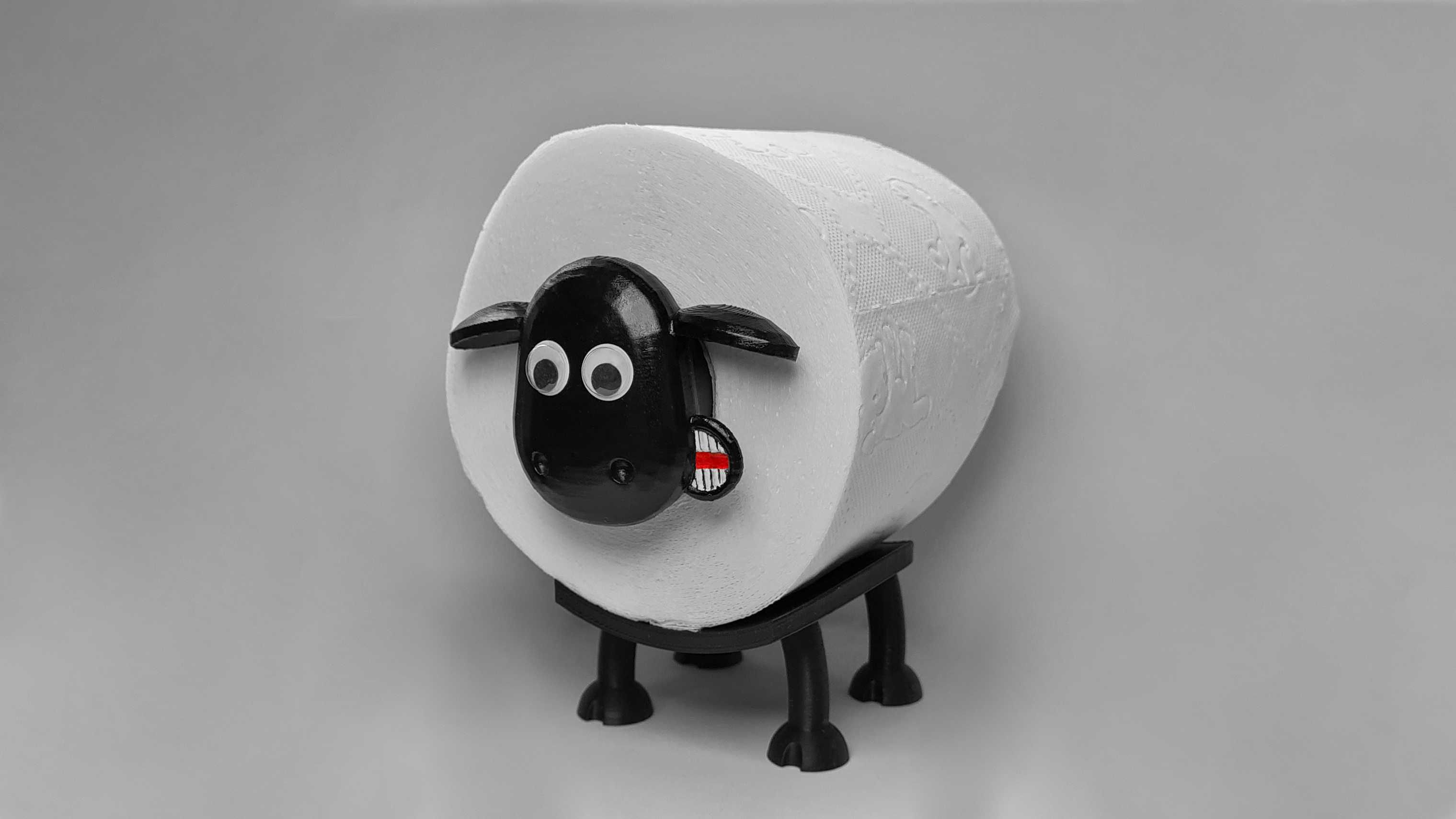 Uchwyt na papier toaletowy w kształcie owcy (1 szt.)