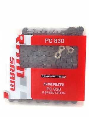 Nowy Łańcuch Rowerowy SRAM PC-830 8 rzędowy + spinka, 114 ogniw