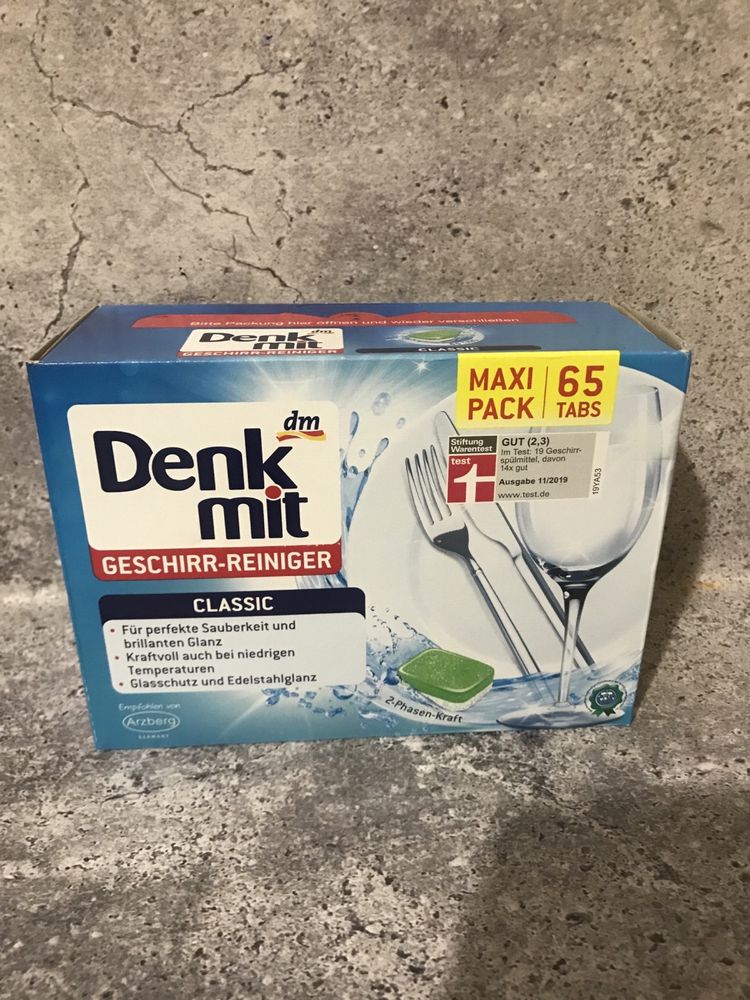Таблетки Для Посудомоечных Машин Denkmit Geschirr-Reiniger Classic 65